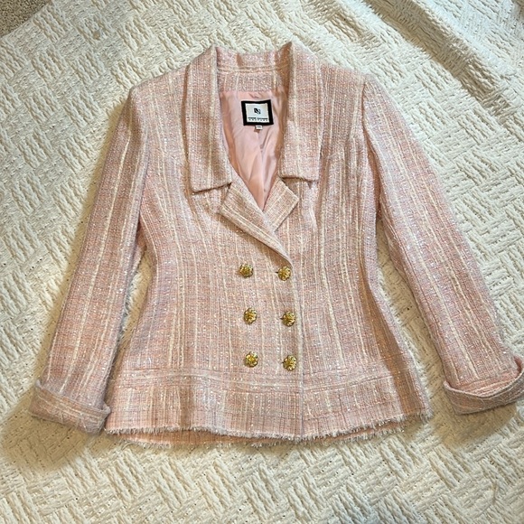 Veronik Alexandre Couture Pink Sequined Double Breasted Jacket - Picture 2 of 9